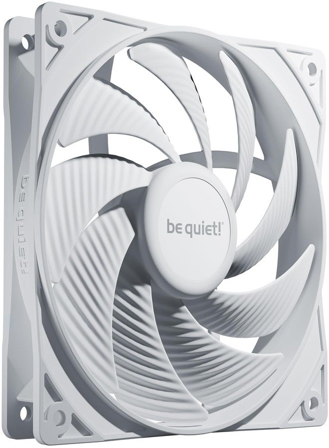 بي كوايت! مروحة be quiet! Pure Wings 3 البيضاء عالية السرعة مقاس 120 مم بتقنية PWM، محرك ذو حلقة مغلقة لتنظيم السرعة، سرعة قصوى عالية، سرعة دوران دنيا منخفضة، هيكل مروحة مُحسَّن، ضغط هواء استثنائي، BL111 - Image 1