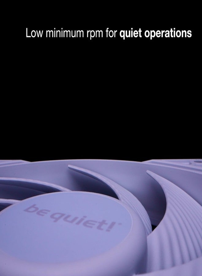 بي كوايت! مروحة be quiet! Pure Wings 3 البيضاء عالية السرعة مقاس 120 مم بتقنية PWM، محرك ذو حلقة مغلقة لتنظيم السرعة، سرعة قصوى عالية، سرعة دوران دنيا منخفضة، هيكل مروحة مُحسَّن، ضغط هواء استثنائي، BL111 - Image 3