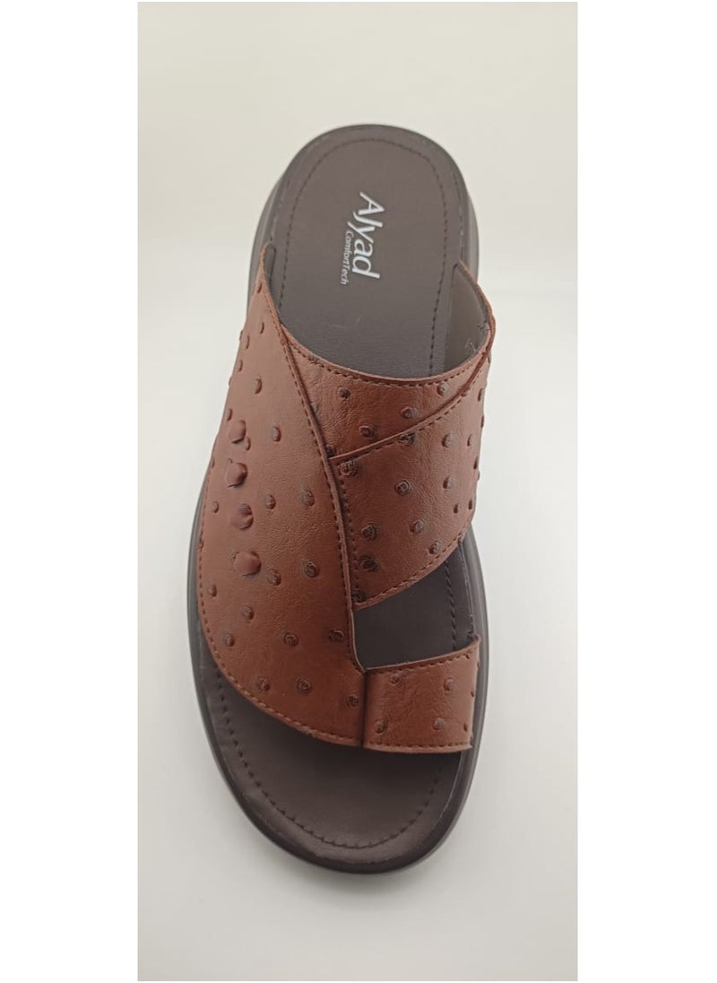 AL NAHHAM - Men's Arabic Sandals – Handmade , Slippers for men, Ostrich-Textured, Comfortable & Stylish - Image 1