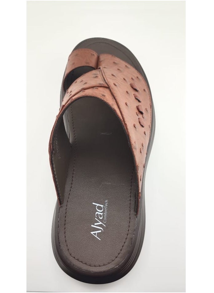 AL NAHHAM - Men's Arabic Sandals – Handmade , Slippers for men, Ostrich-Textured, Comfortable & Stylish - Image 1