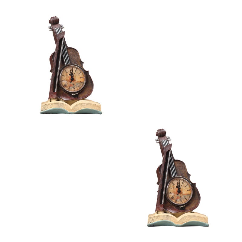2pcs Resin Book Violin Table Decor Home Desk Craft Living Room Ornaments - Image 1