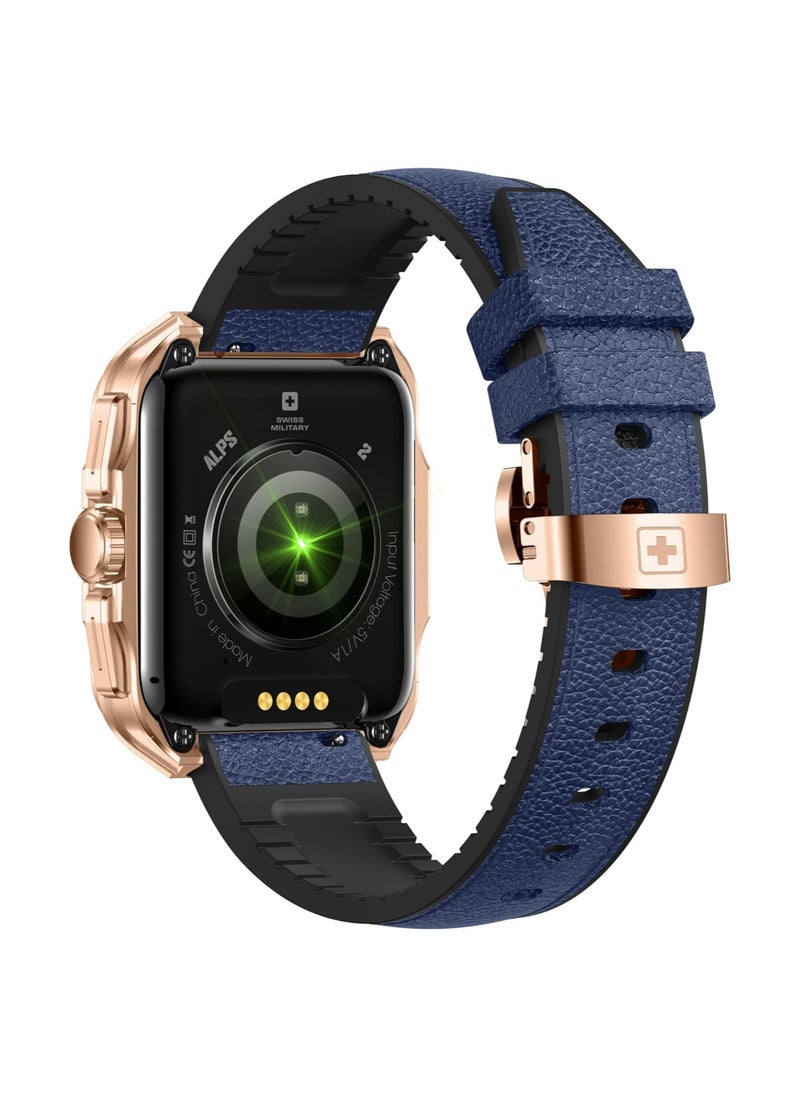 Swiss Military Alps 2 Smartwatch with Call Features, Music Playback, 1000 Songs Storage, IP67, Fitness & Health, Magnetic Charging, 7-12 Days Battery Life, iOS/Android Compatible - Gun Metal Black - pzsku/Z62F14D46C477B232C0A8Z/45/_/1700722945/b386cde7-a047-4a2b-8440-7446dde95f4b