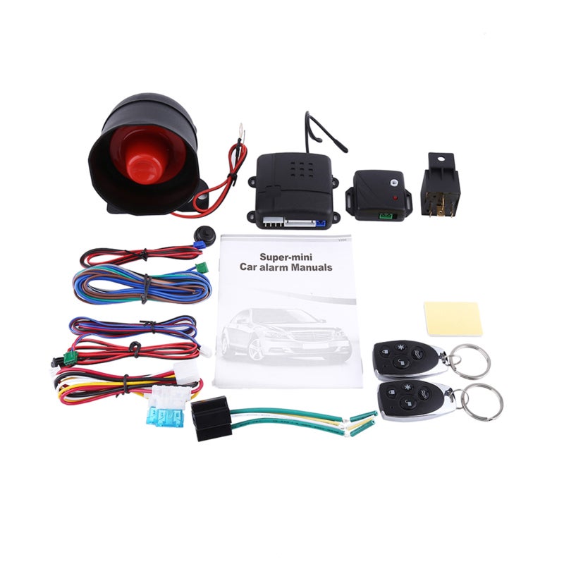 Burglar Alarm System Remote Control Keyless Entry - Intelligent Vehicle Burglar Alarm with Electric Lock Pneumatic Lock for Any Car - Image 1