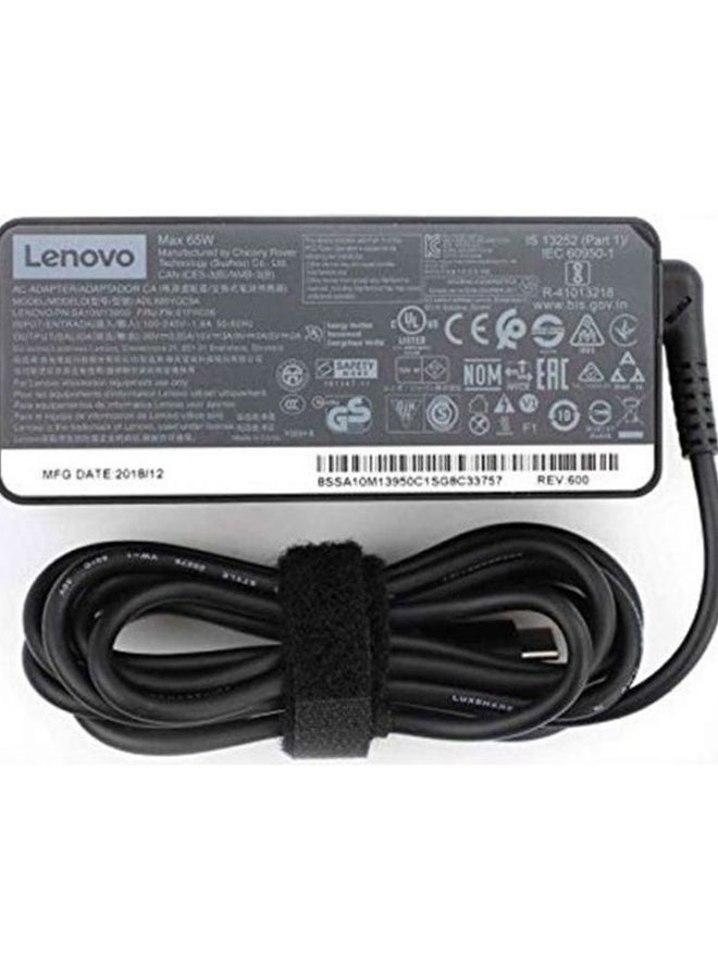 Lenovo ThinkPad Laptop Charger 65W USB Type-C AC Power Adapter for X1 Carbon 2017 2018,T580 E580 X280 E485 A485 T480S,Yoga 920 720 730 L380,New S1 S2 2018, L480 L580,ADLX65YDC2A Black - Image 2