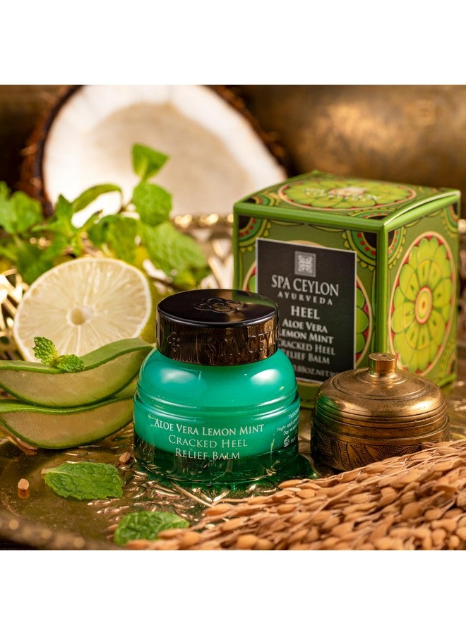 Spa Ceylon Aloe Vera Lemon Mint Cracked Heel Relief Balm | Vegan, Organic Heel Cream for Cracked Heel & Dry Feet, 25g - Image 5