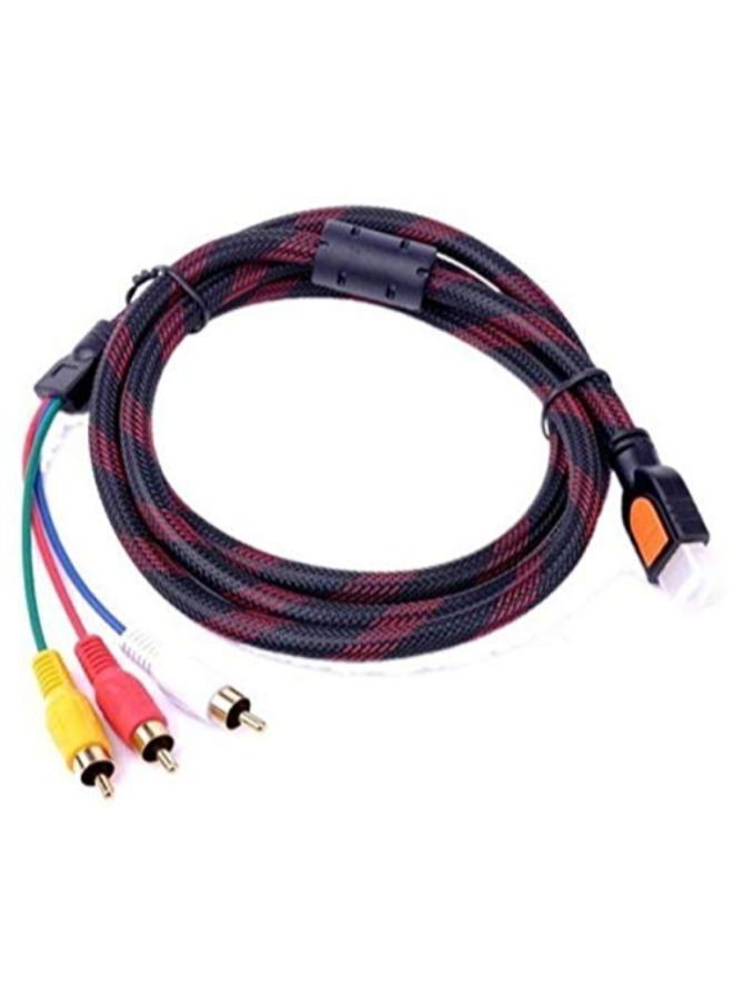 NIBEMINENT 1080P HDMI Male To 3-RCA HD Video Converter Adapter Cable For TV And DVD Players Multicolour - Image 3