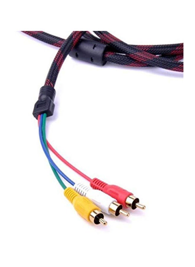 NIBEMINENT 1080P HDMI Male To 3-RCA HD Video Converter Adapter Cable For TV And DVD Players Multicolour - Image 2