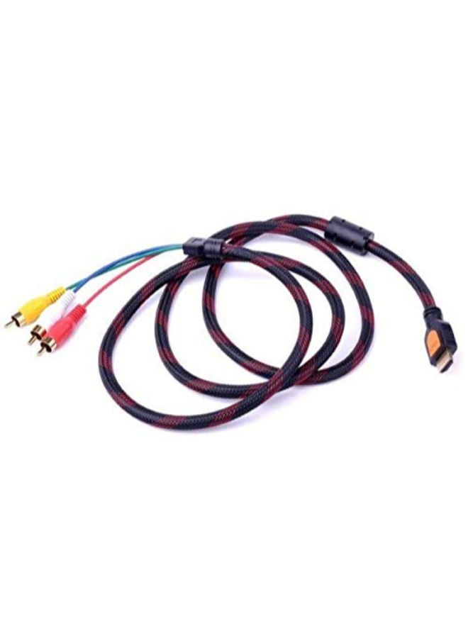 NIBEMINENT 1080P HDMI Male To 3-RCA HD Video Converter Adapter Cable For TV And DVD Players Multicolour - Image 4