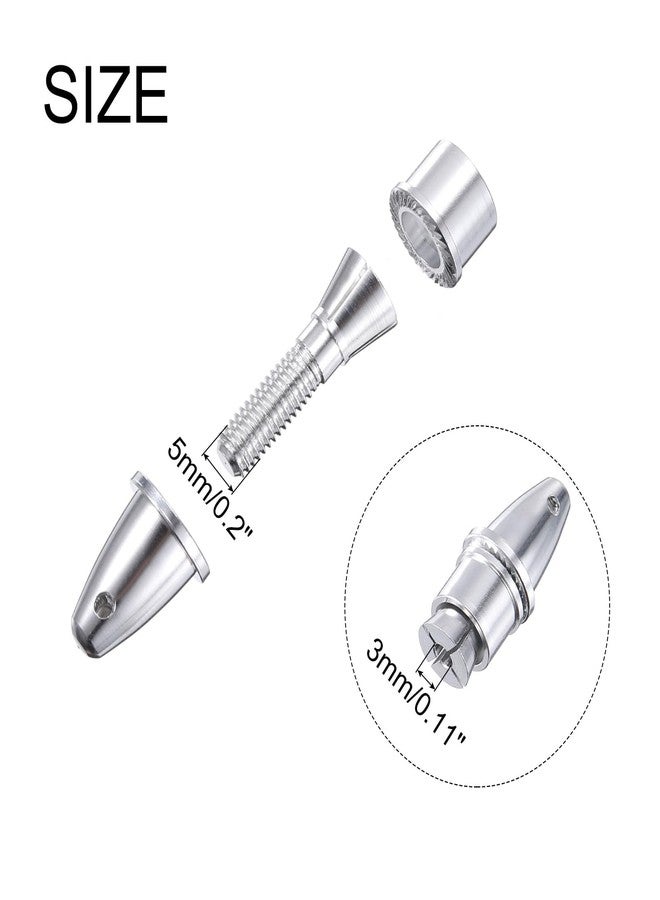 MECCANIXITY RC Plane Airplane Spinners Propeller Adapter, 3mm Aperture and 5mm Output Axle Propeller Adapter Saver for Shaft Brushless Motor Speed Controllers, Pack of 3 - Image 2