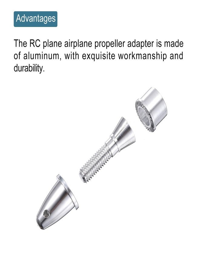 MECCANIXITY RC Plane Airplane Spinners Propeller Adapter, 3mm Aperture and 5mm Output Axle Propeller Adapter Saver for Shaft Brushless Motor Speed Controllers, Pack of 3 - Image 4