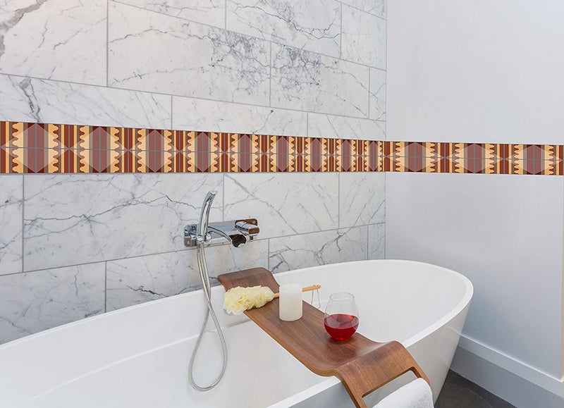 PAPER PLANE DESIGN Vinyl Oil Proof and Waterproof Design Roll Self Adhesive Wall Tile Stickers Decorative Items ; Wide 10 cm; Length 500 cm - Image 4