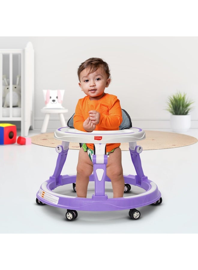 Luvlap Elegant 360° Baby Walkers for 6-18 Months | 3 Level Height Adjustment Walker/Advanced Baby Activity Walker for Kids, Walker for Boys & Girls, Purple - Image 5