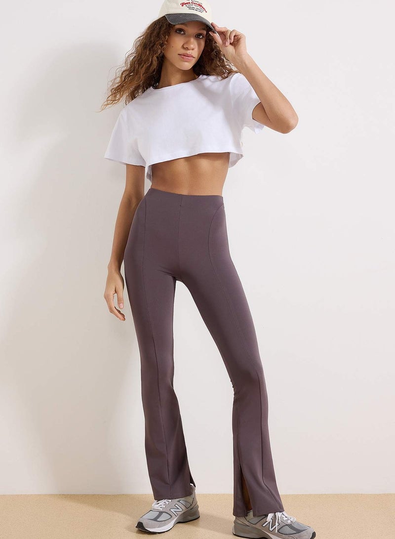 trendyol Anthracite Flare/Spanish Leg Yoga Knitted Sports Leggings Thmaw26Ty00011 - Image 5