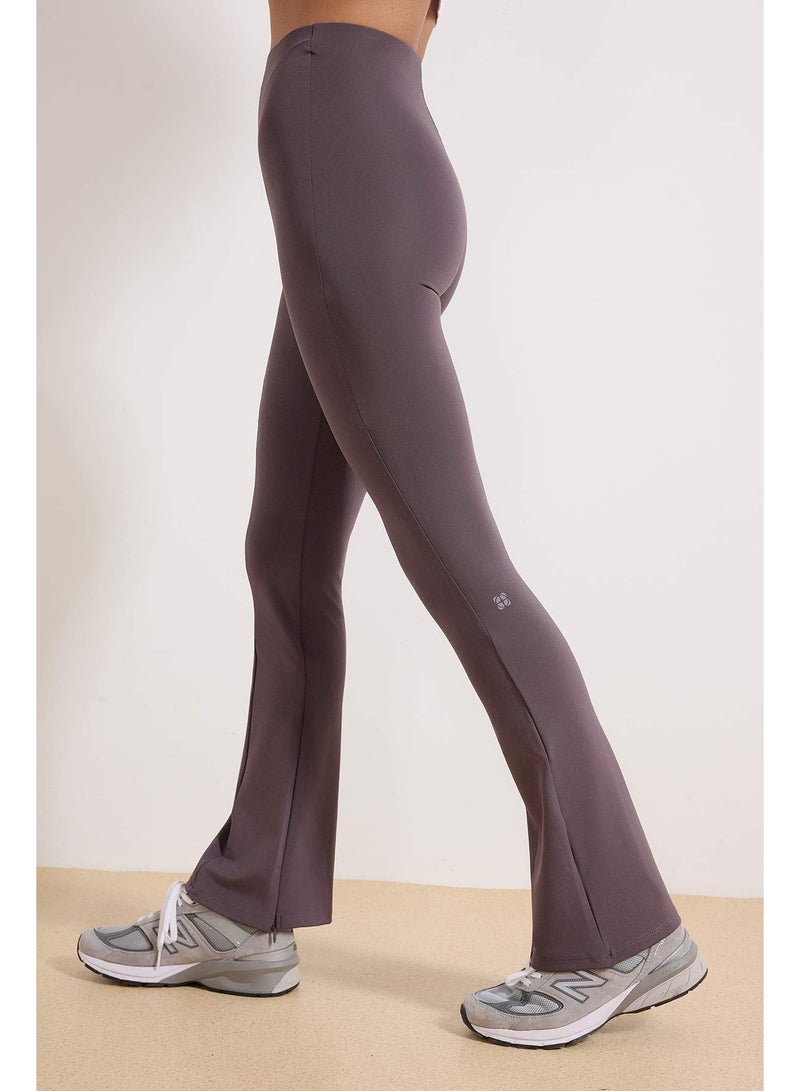 trendyol Anthracite Flare/Spanish Leg Yoga Knitted Sports Leggings Thmaw26Ty00011 - Image 4
