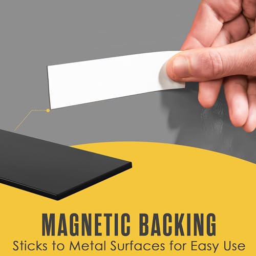 Houseables Dry Erase Labels, Magnetic Roll, Magnet Strip, Glossy White, Write On Labels, Wipe Off, Magnetically Receptive Whiteboard Sheet, Business Filing Cabinet Magnets (1 in x 25 Ft) - Image 4