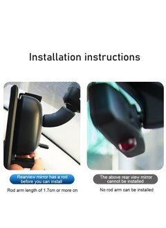 Excefore Phone Mount for Car, Rear View Mirror Holder, Rotatable and Retractable Holder Car Compatible with iPhone Samsung All 4-7 Inch Cell Phones  - Image 3