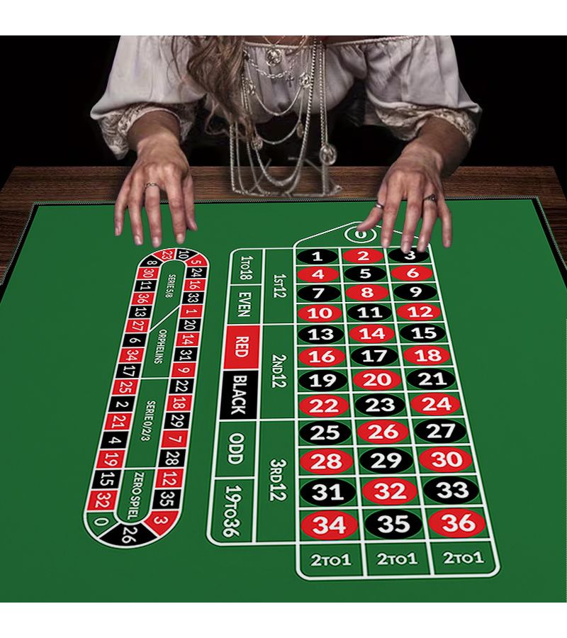 1pc 2D Flat Roulette Number Odds Area Rule Chart Printed Tablecloth 29x29inch Card Mat Fabric Furniture Protective Table Cover Coffee Table Cloth Party Gathering Desktop Atmosphere Decoration Home Decor Ritual Supplies - Image 1