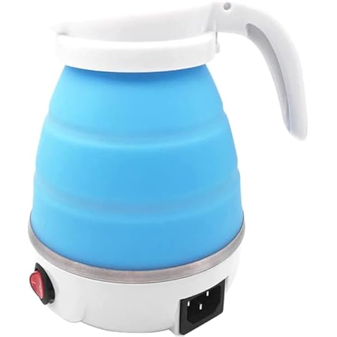 اليسا غلاية كهربائية قابلة للطي مصنوعة من السيليكون عالي الجودة للاستخدام أثناء السفر، مزودة بحماية من الغليان الجاف، محمولة بجهد مزدوج وسلك طاقة قابل للفصل 555 مل 110-220 فولت - Image 3