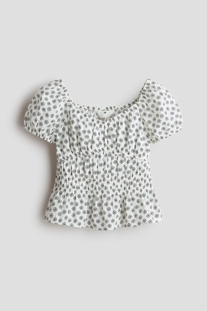 H&M Crinkled cotton top