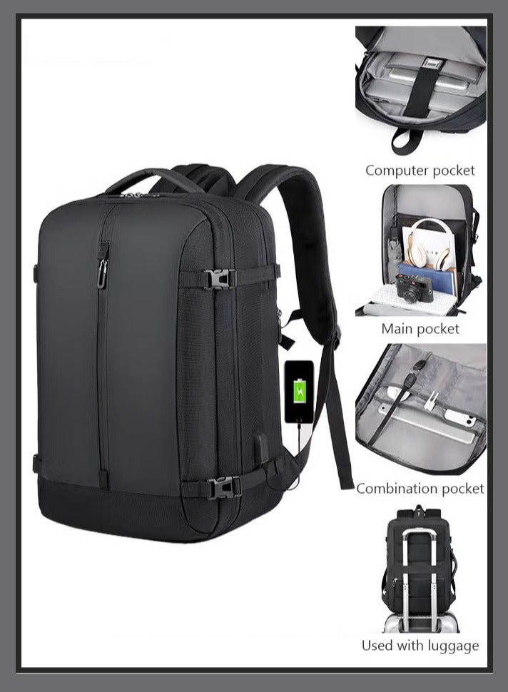 Canway Fits 17 Inch Laptop Backpack Business Backpack 3 in 1 College Bookbag For Work School Travel Flight with USB Port Waterproof Casual Computer Daypack for Men - Image 1