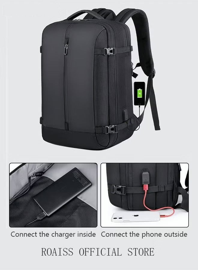 Canway Fits 17 Inch Laptop Backpack Business Backpack 3 in 1 College Bookbag For Work School Travel Flight with USB Port Waterproof Casual Computer Daypack for Men - Image 4