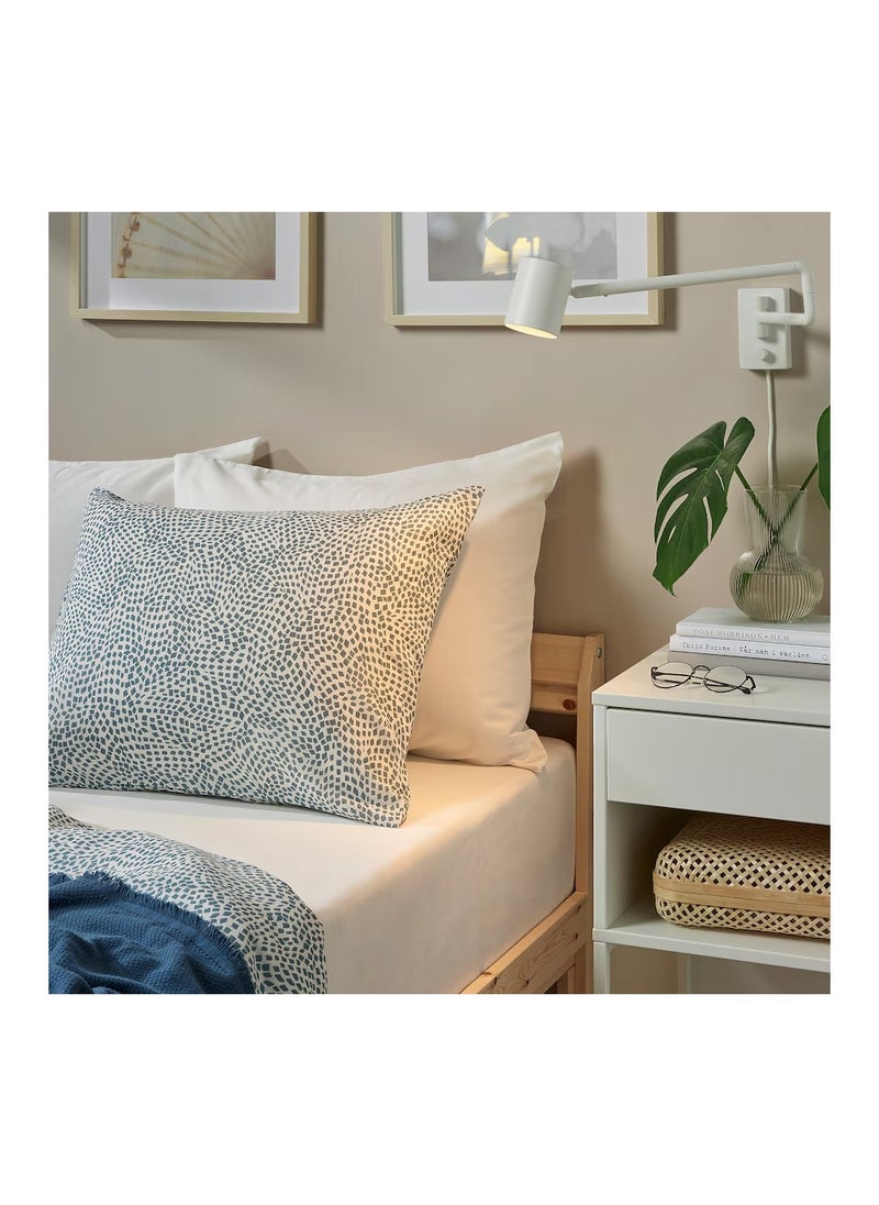 Bedsheet - White Bedsheet - Fitted Sheet Non-Shrink Cotton/Polyester 90x200 cm