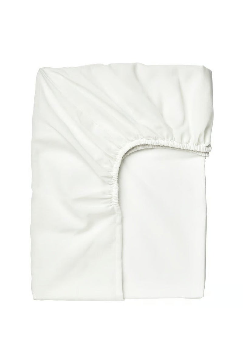 Selecto Hub White Fitted Sheet 90x200 cm – Soft Polyester Cotton Blend Bed Sheet, Elastic Edges, Wrinkle & Shrink Resistant, Breathable Mattress Cover Fits up to 16 cm Mattress – Easy Care Bedding - Image 2