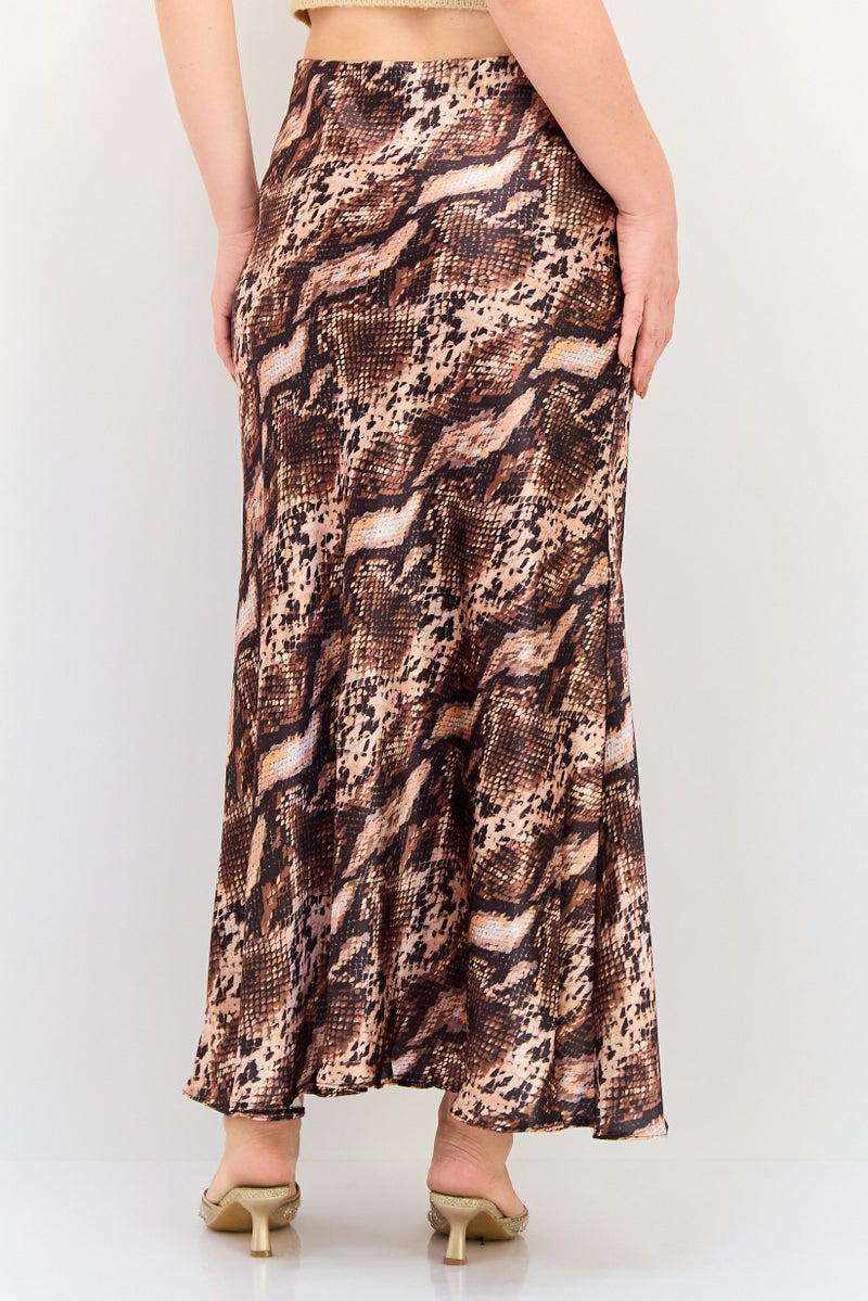 Threadbare Women Snake Print A Line Skirt, Multicolor - Image 3