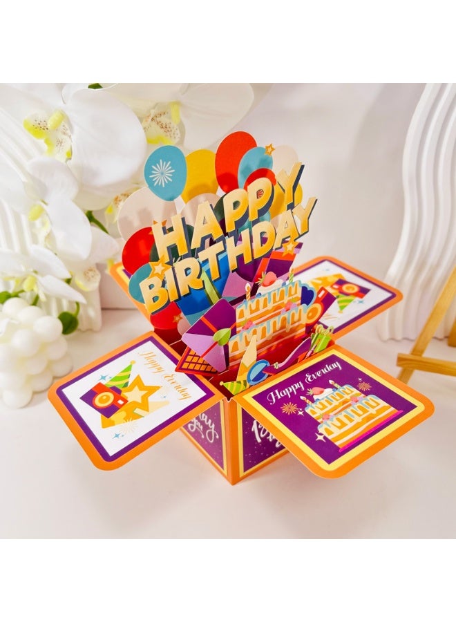 JAYATO High-end Happy Birthday 3D Box Card with Laser Engraving Happy Birthday Card - Image 1