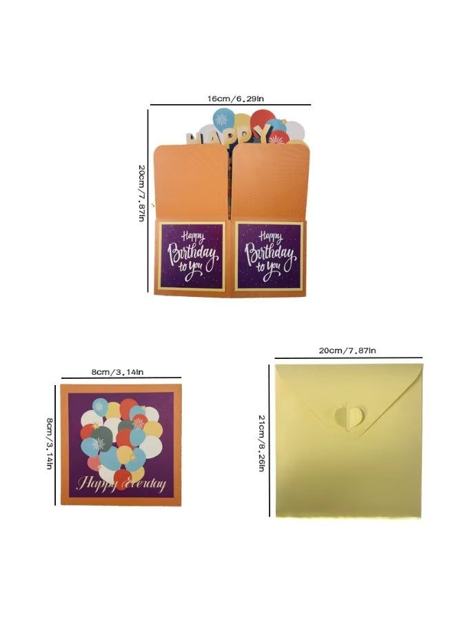 JAYATO High-end Happy Birthday 3D Box Card with Laser Engraving Happy Birthday Card - Image 3