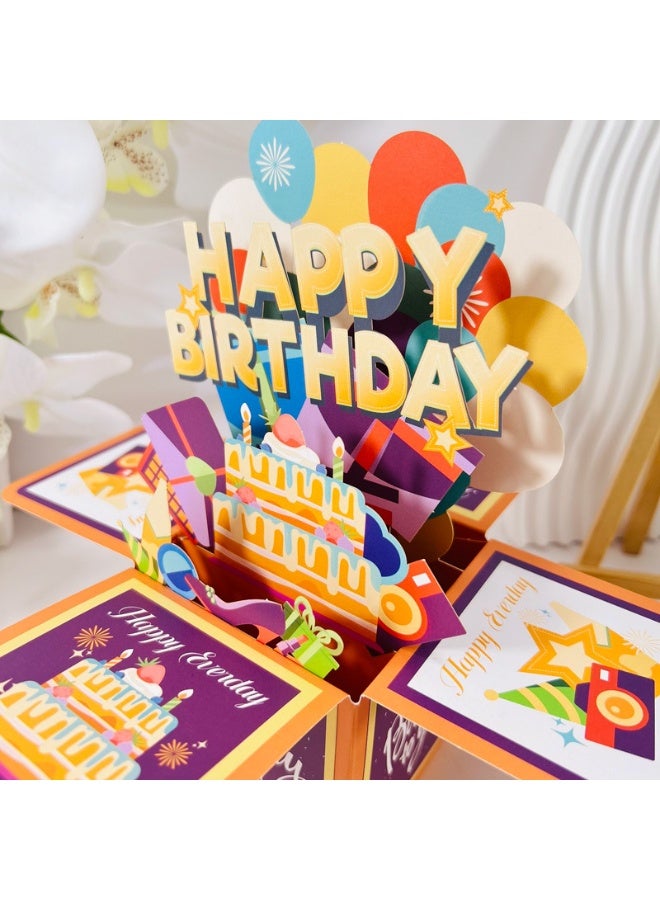 JAYATO High-end Happy Birthday 3D Box Card with Laser Engraving Happy Birthday Card - Image 4