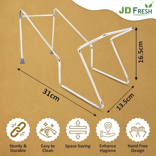 JD FRESH 5 Liter Stainless Steel Rice Pot Drainer Stand/Tabletop Cooked Rice Filter Vessel/Anti-Rust and Heavy Duty Sink Strainer/Hands-Free Kitchen Strainer for Rice/Noodles/Beans/Vegetables (1 PC) - Image 2