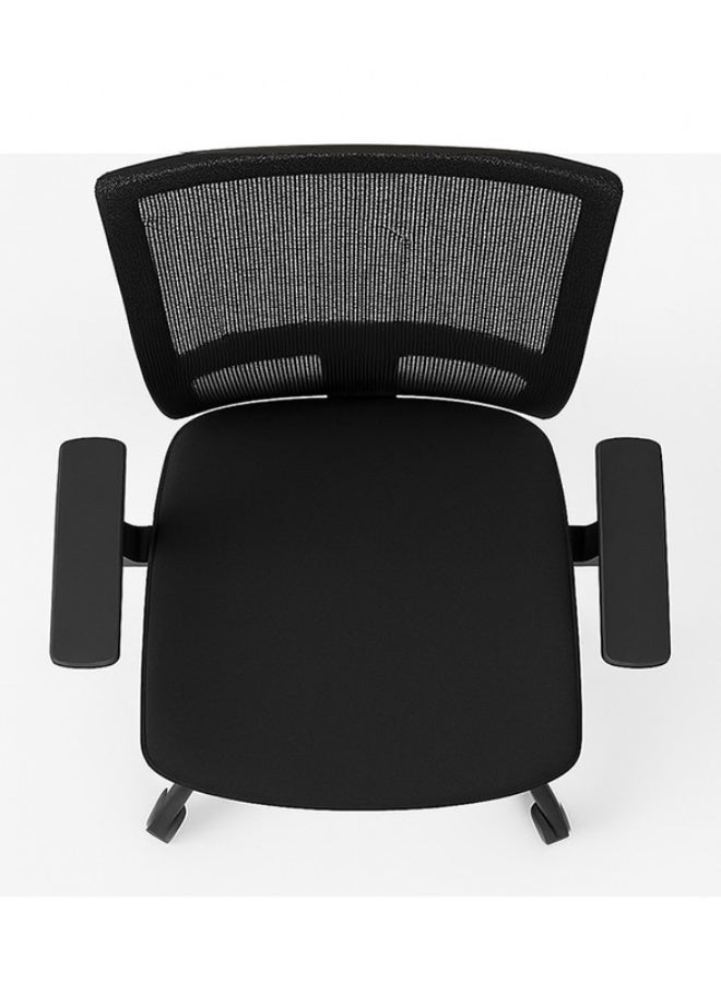 YI ONE Office Visitor Mesh Chair CH-183C-HS – Mid Back Office Chair with Low Back Mesh Design, Fixed Base (No Wheels), Meeting & Conference Room Chair, Black, 66×48×75 cm - Image 5
