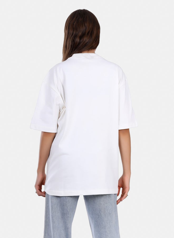 WHITE RABBIT Slip On Oversized Cotton T-Shirt  - Image 4