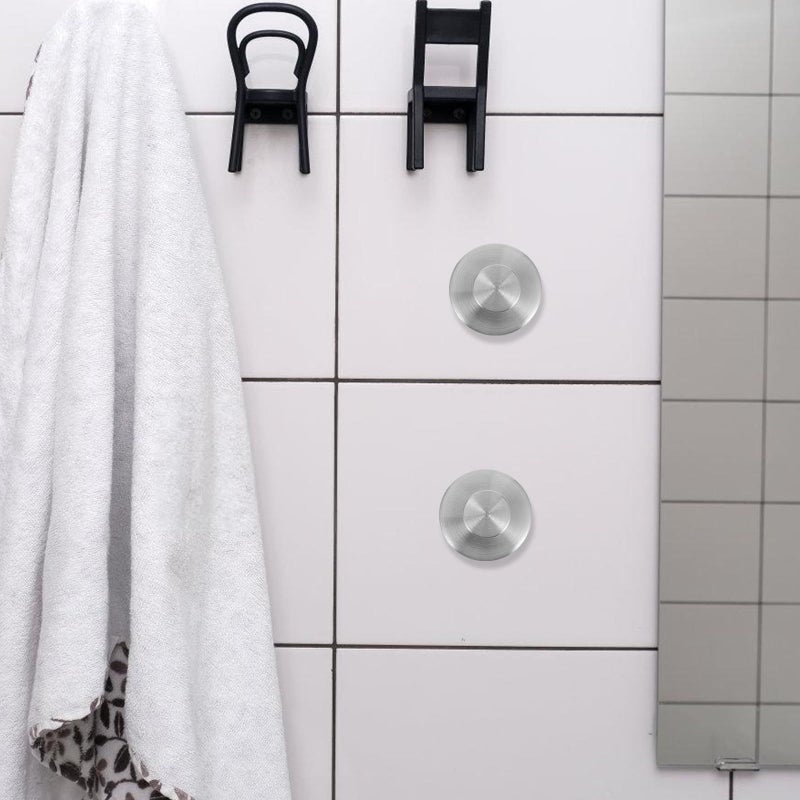 2 Pack Stainless Steel Suction Cup Towel Hooks No Drill Shower Storage - Image 5