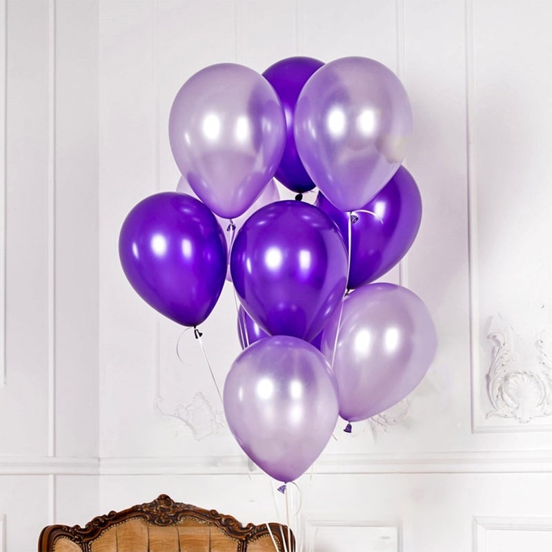Togvu Purple Balloons, 60 Packs 12 Inch Metallic Chrome Pearl Macaron Light Different Shades Balloons for Girl Birthday, Wedding, Anniversary, Baby Shower, Princess Decoration QQ-5023 - Image 3