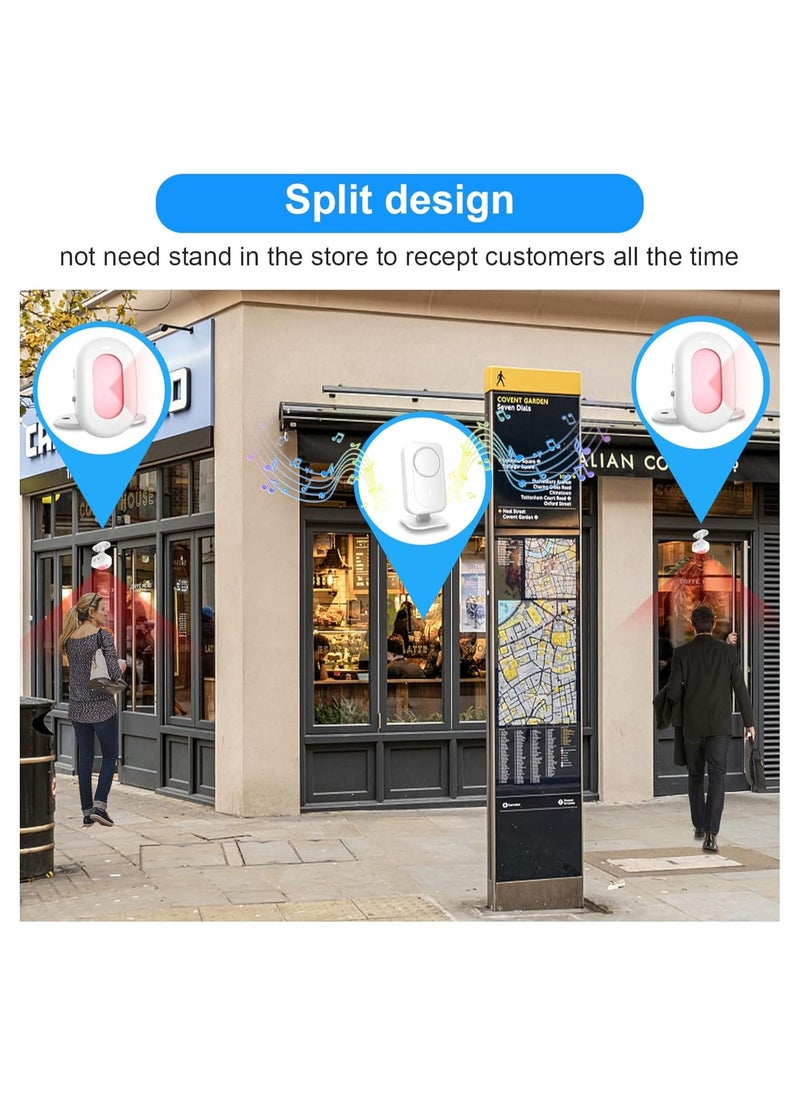 Wireless Motion Sensor Doorbell, Store Door Entry Chime Doorbell, Door Alarms for Elderly Dementia Patients, for Homes, Offices, Stores, Mailboxes, Garages, Driveways(1 Receiver 2 Motion Sensor) - Image 5