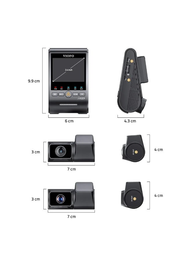 VIOFO A329T | 3CH | 4K Front + 2K Telephoto Front + 2K Rear - Image 4