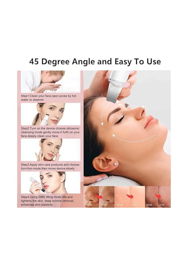 Generic Shin Barber Ultrasonic Facial Peeling Device for Blackhead & Wrinkle Removal - 4 Modes with LCD Display  - Image 5