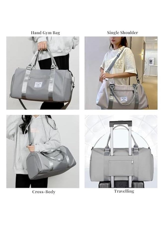 TRASSLE Gym Bag for Men Womem,Gym Bags with Shoes Compartment and Wet Pocket, Travel Duffel Bag for Plane Sports Yoga Swimming Gym Tote Bag, Waterproof Weekend Overnight Bag  - Image 4