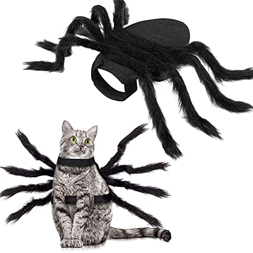 Yafeite Halloween Spider Costume for Dog Cat, Halloween Pet Costume Halloween Decorations, Spider Decor Halloween Party Supply, Spider Cosplay Costumes with Adjustable Velcro for Small Medium Dogs and Cats - Image 1