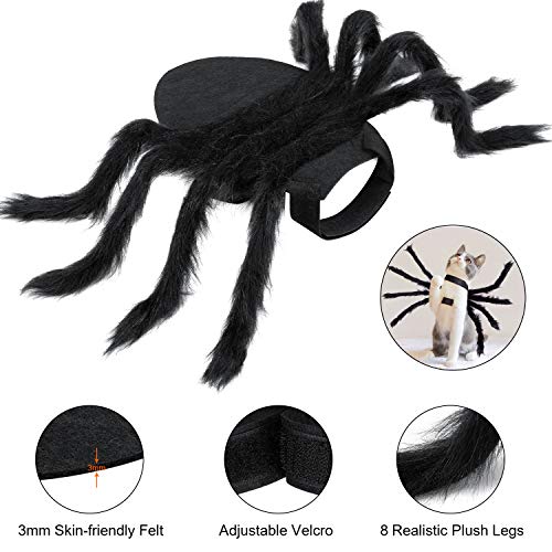 Yafeite Halloween Spider Costume for Dog Cat, Halloween Pet Costume Halloween Decorations, Spider Decor Halloween Party Supply, Spider Cosplay Costumes with Adjustable Velcro for Small Medium Dogs and Cats - Image 3