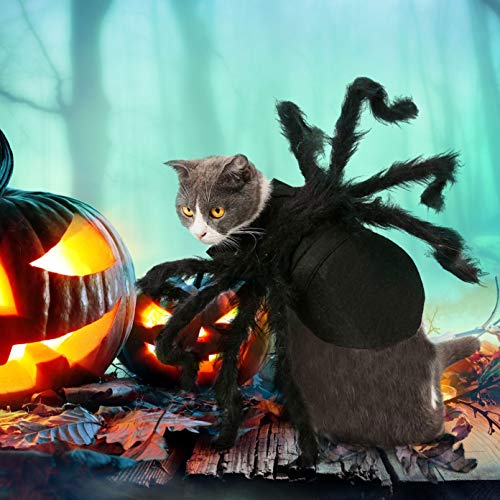 Yafeite Halloween Spider Costume for Dog Cat, Halloween Pet Costume Halloween Decorations, Spider Decor Halloween Party Supply, Spider Cosplay Costumes with Adjustable Velcro for Small Medium Dogs and Cats - Image 2