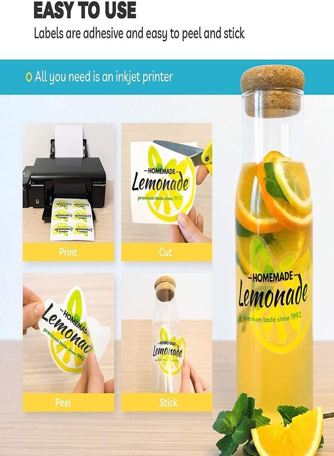 GMP 50 Clear Self Adhesive Sticker Photo Paper for Inkjet and Laser Printer (Transparent) Waterproof, Dries Quickly, Tear Resistant DIY Sticker Printing Label Art (A4-50 Sheets) - Image 4