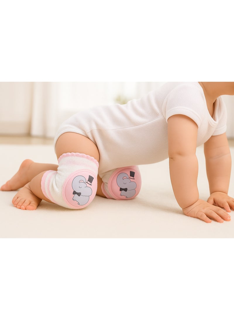 Pink Elephant Baby Crawling Knee Pads - Image 3