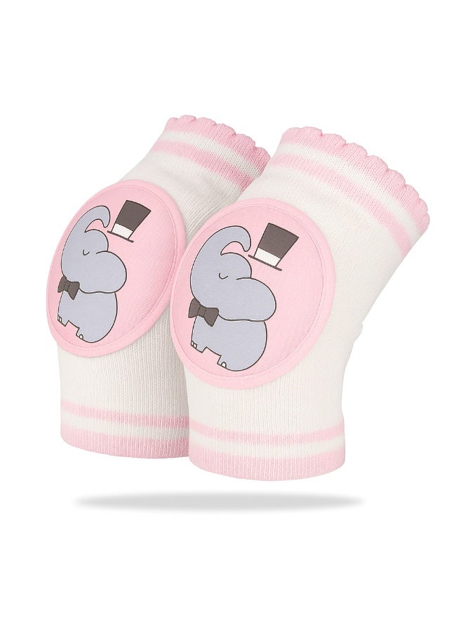 Pink Elephant Baby Crawling Knee Pads - Image 2