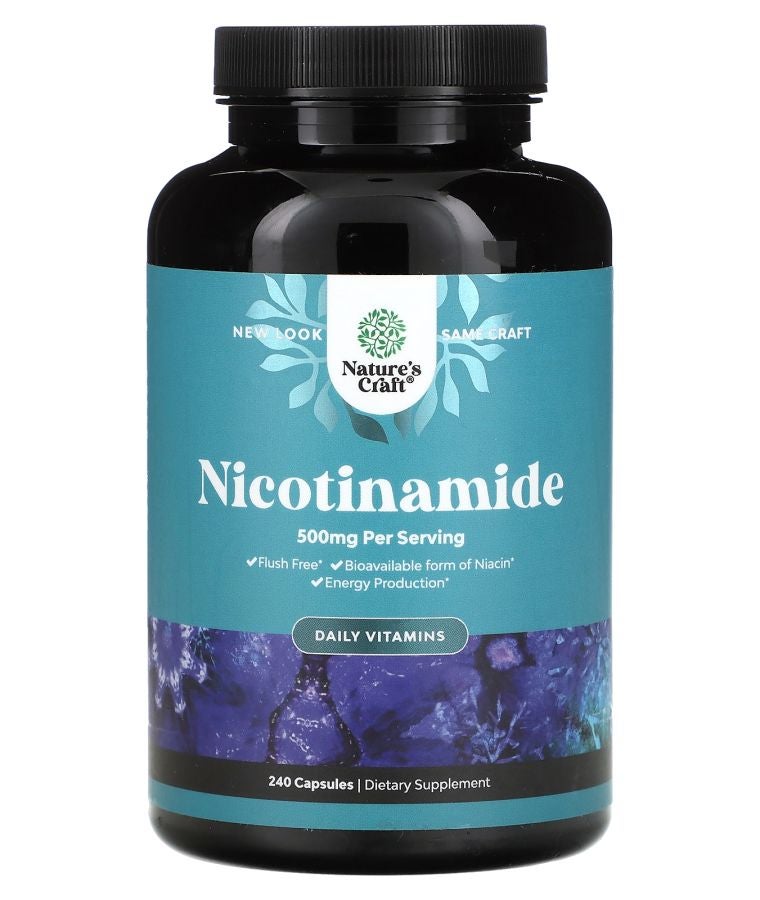 Nature's Craft Nicotinamide Daily Vitamins 500 mg 240 Capsules