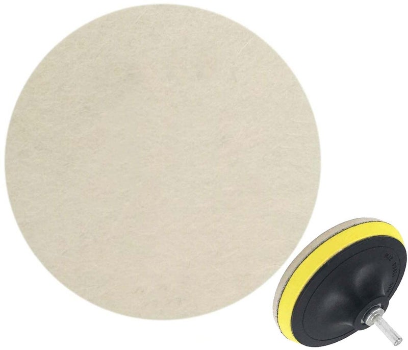 DIY Crafts 5 Pcs, 2" inch Only Felt Pad, (Only Felt Pad) Compound Drill Buffing Sponge Pads Car Sanding, Polishing, Waxing,(5 Pcs, 2" inch Only Felt Pad) - Image 1