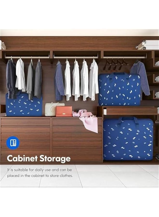 هوكور شنط متحركة كبيرة جدا من 3 قطع من بايبي، مصنوعة من قماش مقاوم للماء، صناديق متحركة كبيرة الحجم، وسائد للملابس واللحاف، قماش اكسفورد - Image 3