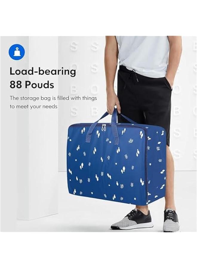 هوكور شنط متحركة كبيرة جدا من 3 قطع من بايبي، مصنوعة من قماش مقاوم للماء، صناديق متحركة كبيرة الحجم، وسائد للملابس واللحاف، قماش اكسفورد - Image 5